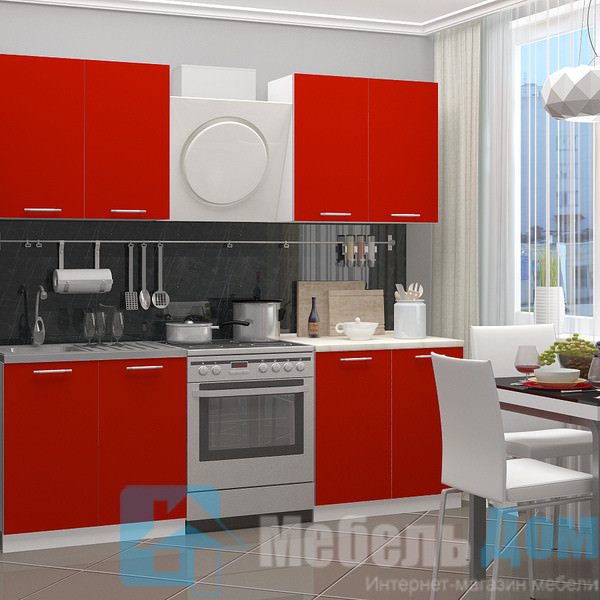 Кухня Красный 1,6 м   (м)
