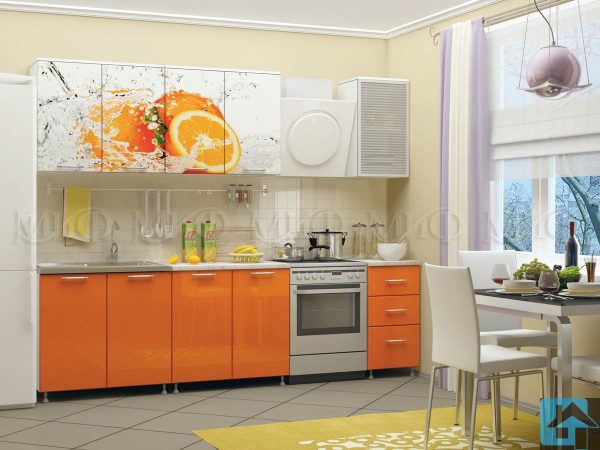 Кухня Апельсин фотопечать МДФ (м)