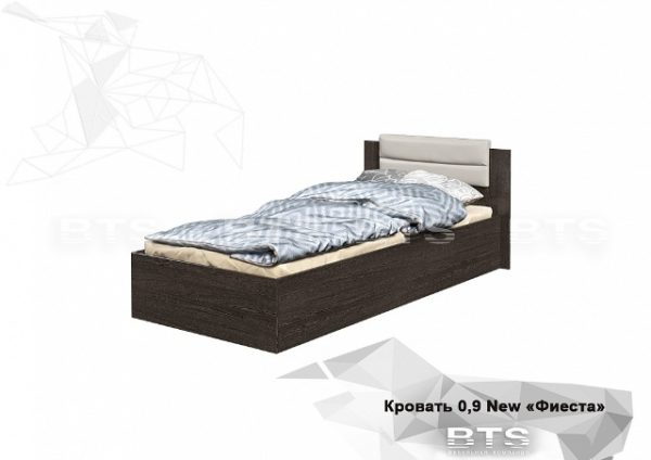 Кровать "Фиеста" 0.9 NEW с мягким изголовьем (б)