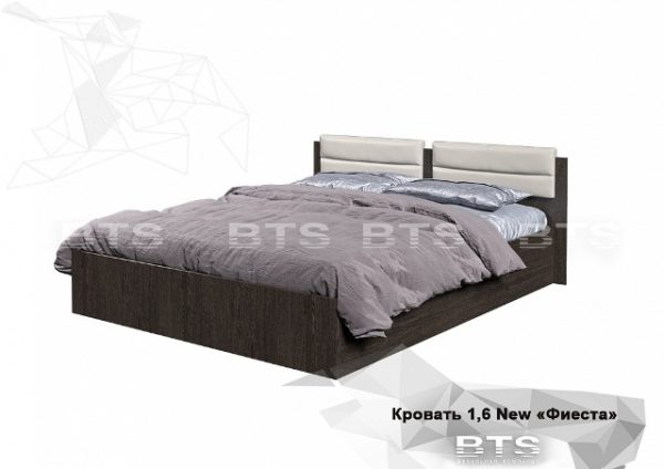 Кровать "Фиеста" 1.6 NEW с мягким изголовьем (б)